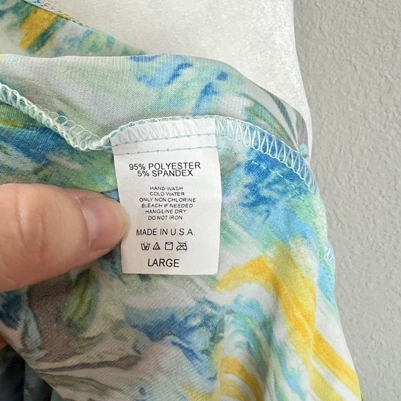 Jean-Pierre Klifa Paris Daphne Dress Women's L Watercolor Floral Stretchy Shift - Picture 7 of 7